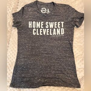 3-$20, 2-$15 or 1-$10 Fresh Brewed Tees Gray Home Sweet Cleveland t-shirt